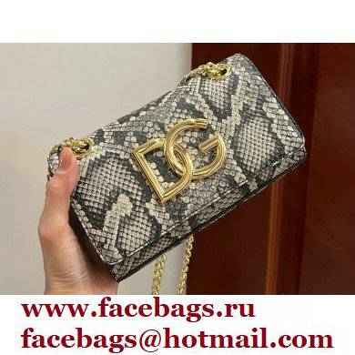 Dolce & Gabbana Calfskin 3.5 Chain phone bag Python Print